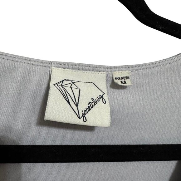 Janet Chung Gray Ruched Knit Dress - Picture 3 of 4